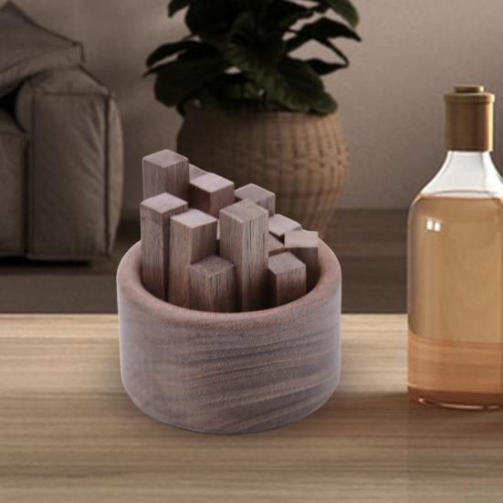 Деревянный ароматерапевтический диффузор, круглый автомобильный диффузор эфирных масел, натуральная деревянная палочка, расширяющаяся основа для аромата, украшение для домашнего офиса и рабочего стола