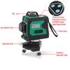 New IP-54 12 Lines 3D Green Laser Level Horizontal and Vertical Cross Build Tool Measuring Tools
