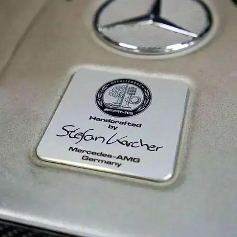 Car Engine Sticker AFFALTERBACH Nameplate Label Emblem Sticker For Mercedes Benz AMG Maybach W205 W213 W166 W177 W463 W464 CLA TC9