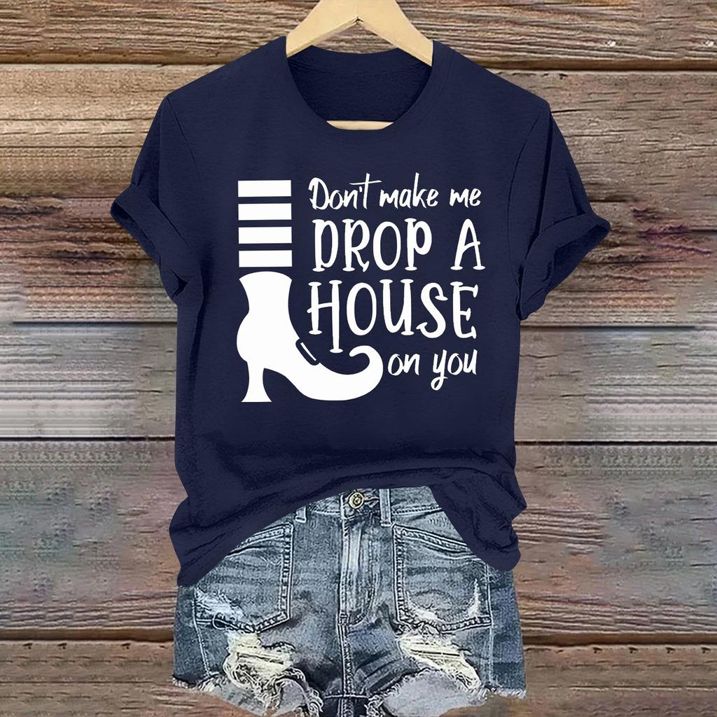 Женская повседневная футболка с круглым вырезом и коротким рукавом, пуловер