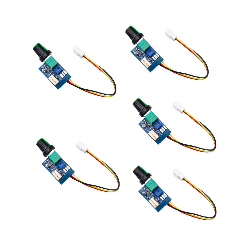 DC5-12V 2-3-проводной регулятор скорости вентилятора 4-проводная плата регулятора скорости вентилятора PWM с ручкой-переключателем Регулировка скорости вентилятора