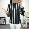 Elegant Women Long Sleeve O-neck Stripe Blouse With Premium Quality Fabric And Timeless Design