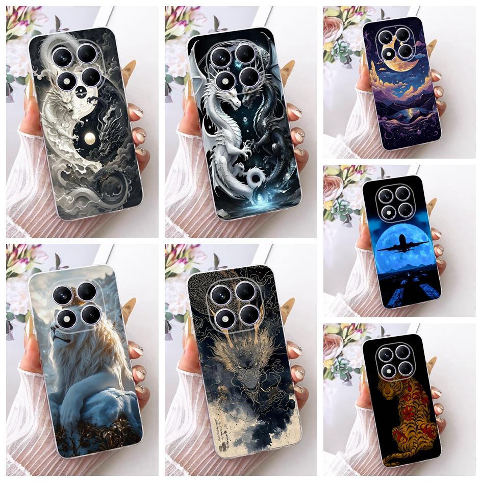 For Xiaomi Redmi Note 14 Pro Plus 5G Case Luxury Cartoon Lion Dragon Cover Soft Slim Silicone Funda For Redmi Note 14 Pro Bumper