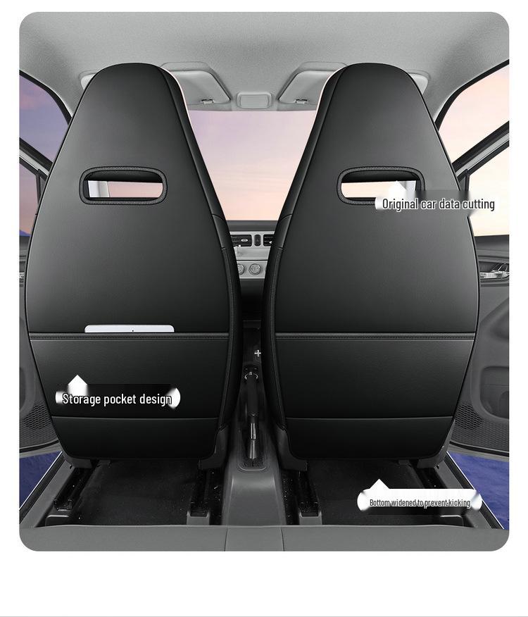 Перфорированная кожаная подушка на сиденье Wuling Mini 2020-2023 - 2-е поколение, всесезонный универсальный чехол