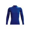 ColdGear® Solid Mock Neck Long Sleeve T-Shirt Men Tops Blue 1366072-400