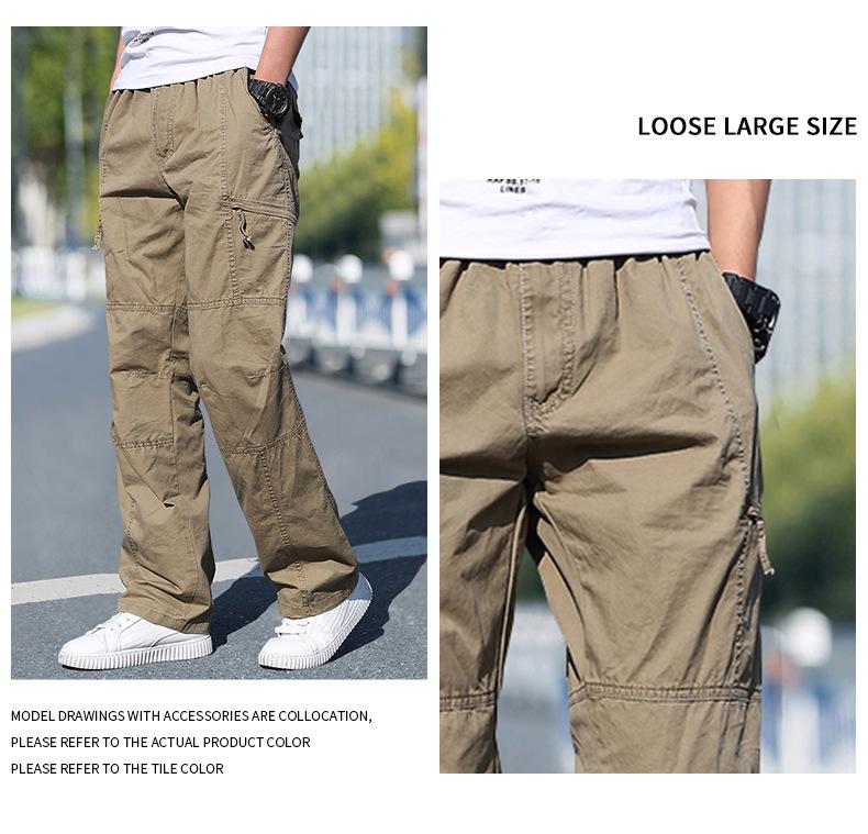 Мужские свободные комбинезоны большого размера весна/лето для мужчин среднего возраста. Повседневные, легкие и прямые спортивные брюки.