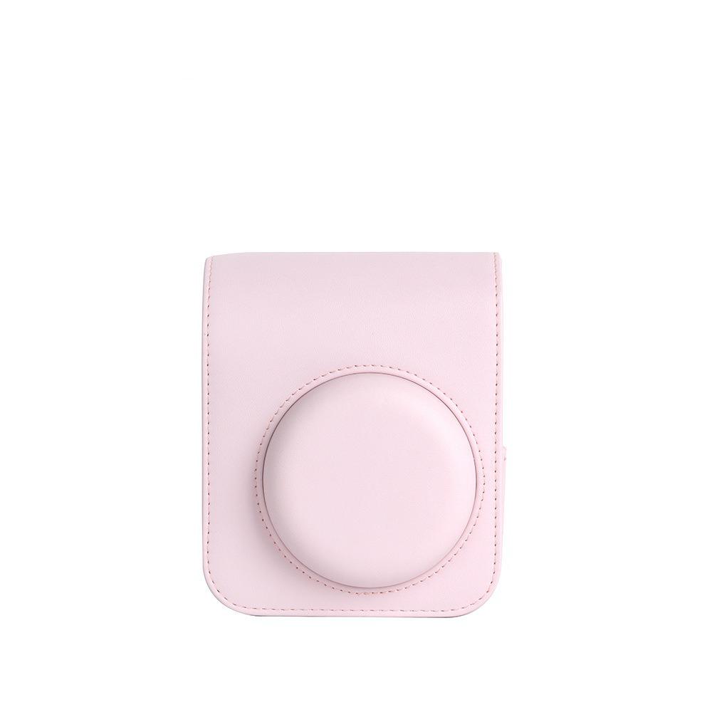 [Пленочная лаборатория] Чехол для камеры Instax Mini 12 из ПУ кожи Мягкий защитный чехол с ремешком CAA14