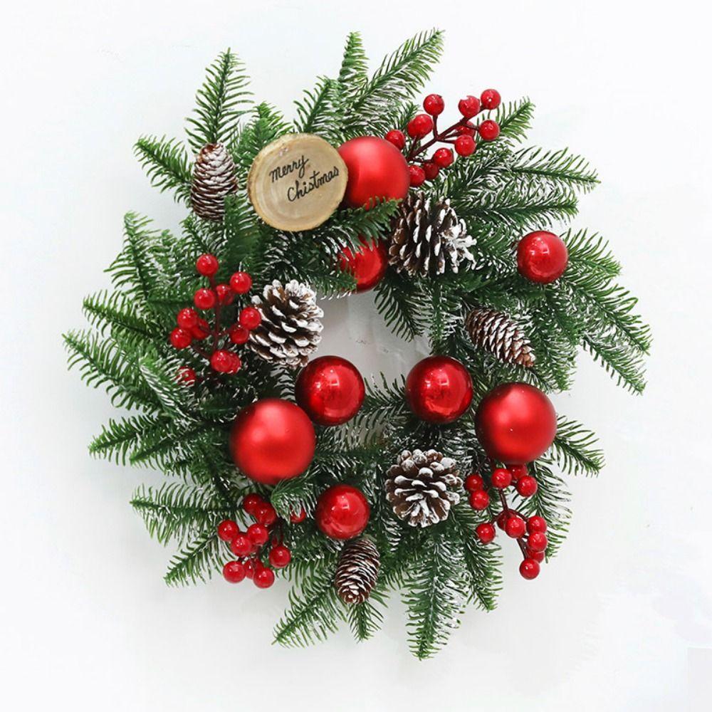 Изысканный искусственный рождественский венок Сделай сам ПВХ Кольцо из лозы Декор для подвешивания на окно Имитация Декоративные реквизиты