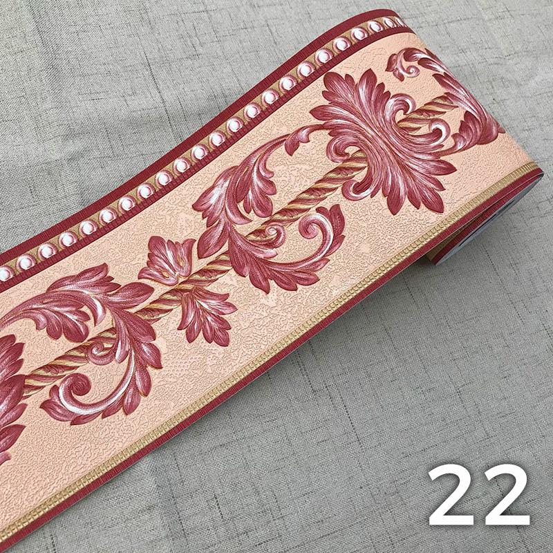 5M ПВХ самоклеящиеся наклейки на плинтус, цветочные наклейки на талию, водонепроницаемые 3D настенные бордюры для ванной комнаты, декор