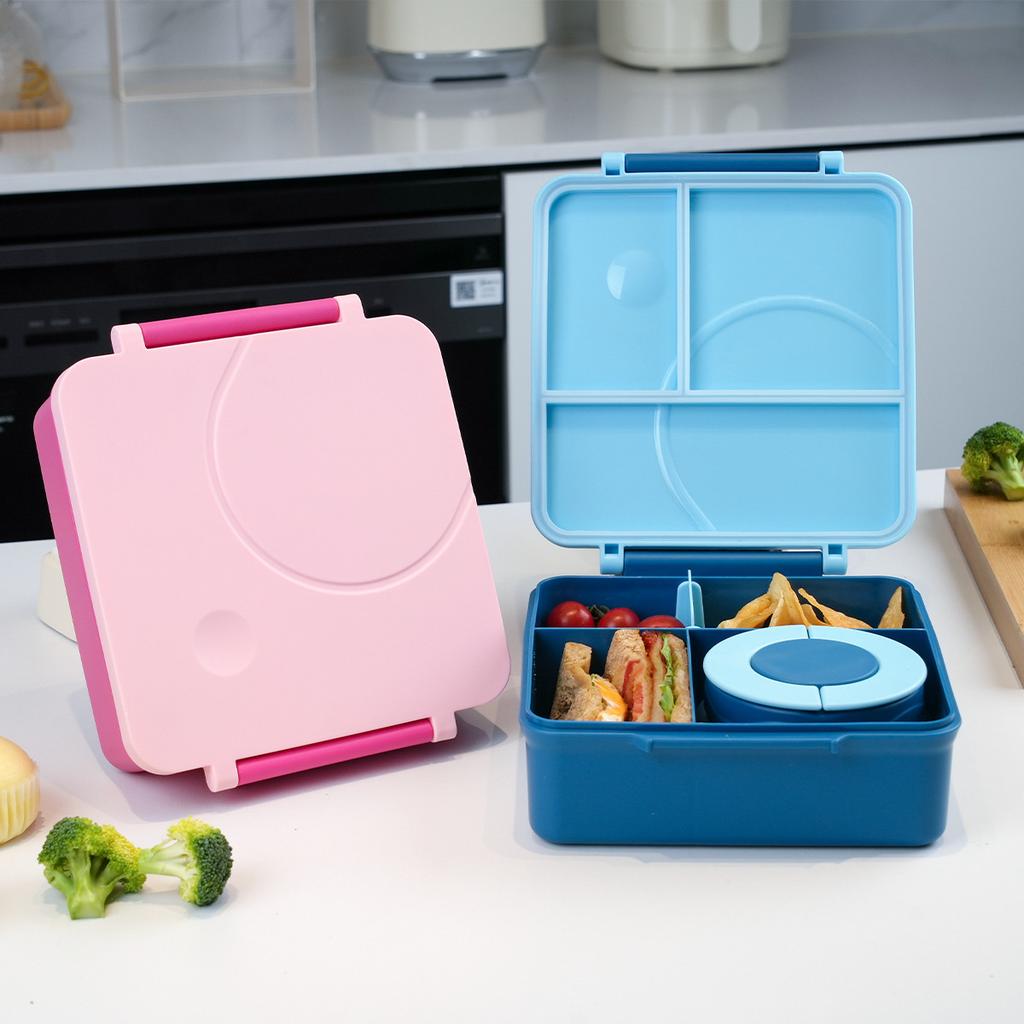 Stainless Steel Bowl, Lunch Box, Plastic Dinner Plate, Microwaveable Heating Compartment, Bento Box, Children's Lunch Box