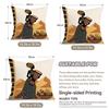 4 Pcs African-Style Figure Geometric Patterns Single-Sided Printed Pillowcase Cushion Cover For Living Room, Bedroom, Car