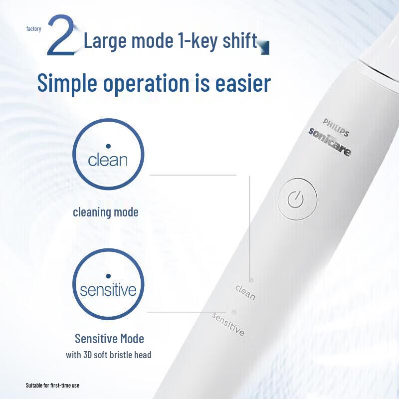 Philips HX2431/02 Звуковая электрическая зубная щетка, китайская вилка (адаптер в комплекте)