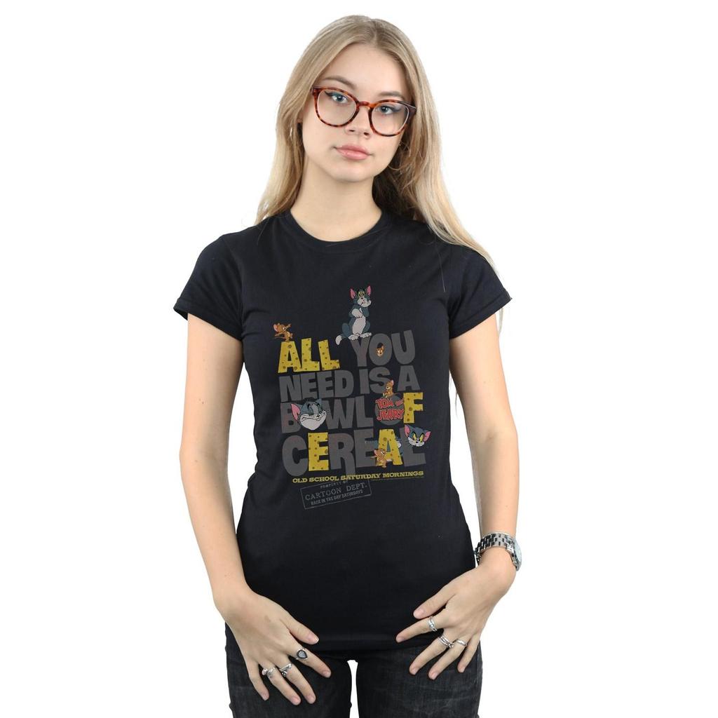 Tom And Jerry Womens/Ladies All You Need Is Cotton T-Shirt