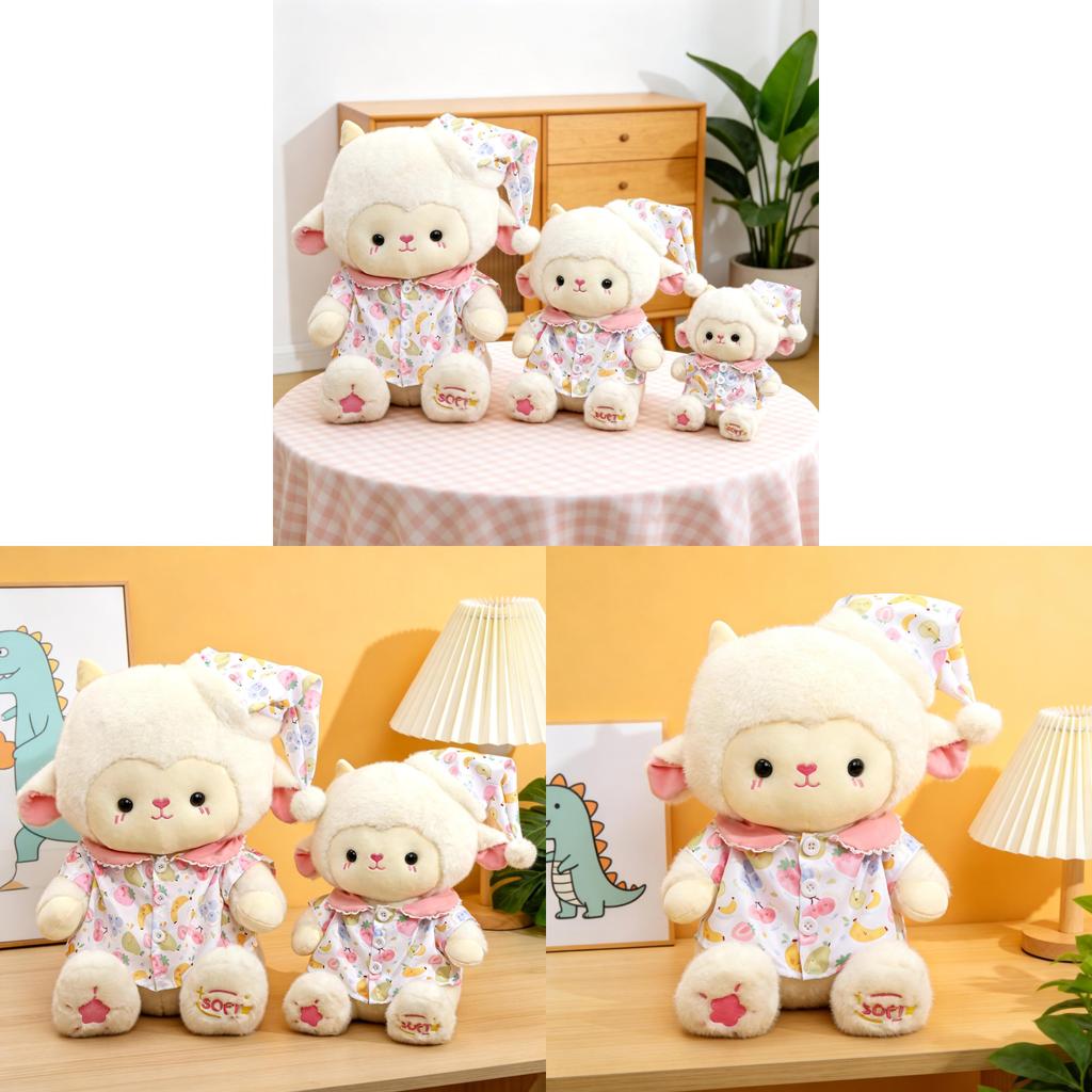Soft Plush Sheep Stuffed Animal For Kid Birthday Gift Sleep Aid Cushion