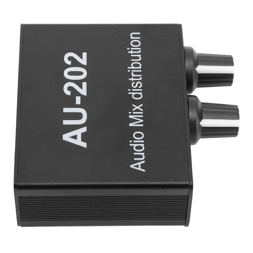 Independent Volume Control Small Sound Mixer 3.5mm Dual-Channel Stereo Mixer  For Headphone