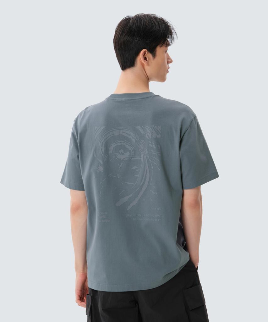 SNOWPEAK APPAREL Cotton Foam Graphic Short Sleeve T-Shirt (S25Mmfts66) Pastel Blue