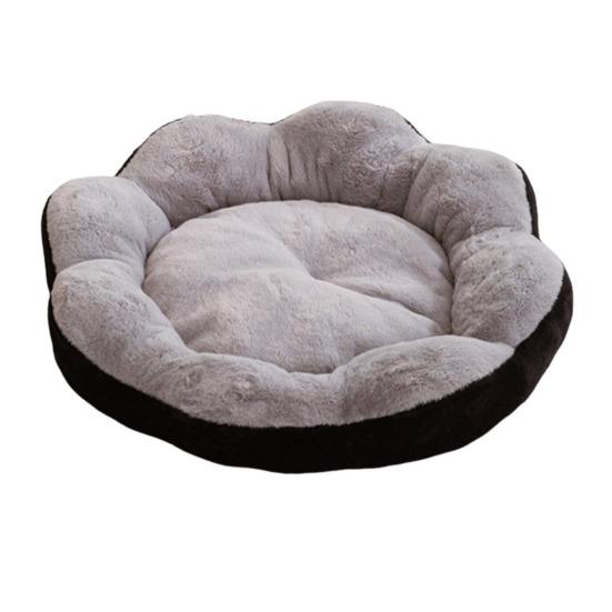 Winter Pet Bed Flower Shaped Plush Dog Bed with Anti-slip Bottom Fluffy Pet Bed with Removable Washable Cover for Small Dogs Cats
