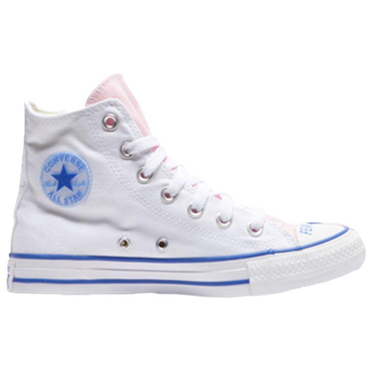 Converse Chuck Taylor All Star Удобные Универсальные Высокие Кеды из Канваса Женские Кроссовки Розовые Белые 168187F