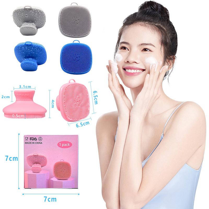 Силиконовая щетка для очищения лица, скраб для ухода за кожей с глубокими порами, очищающее средство, мини-красота, мягкий отшелушивающий крем для глубокой очистки