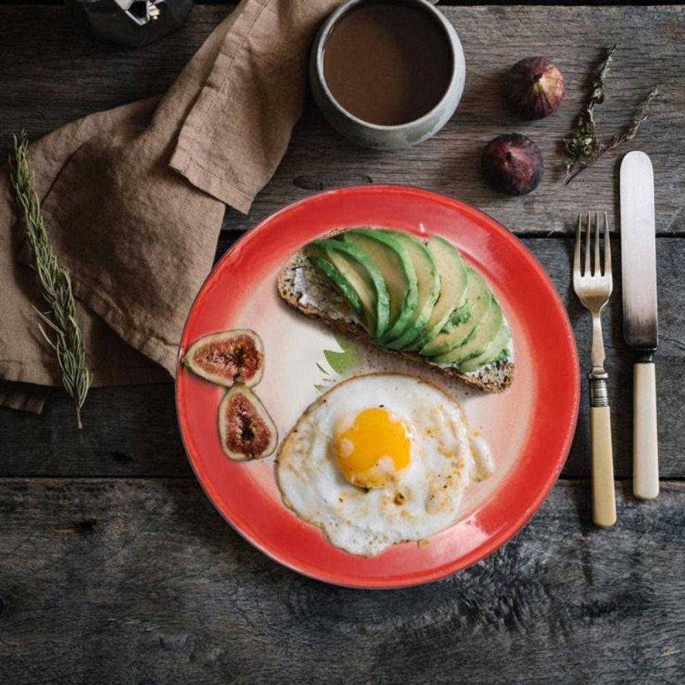 Старомодная железная эмалированная миска тарелка Ностальгическая тематика Поднос для хранения еды Круглая эмалированная тарелка Фрукты