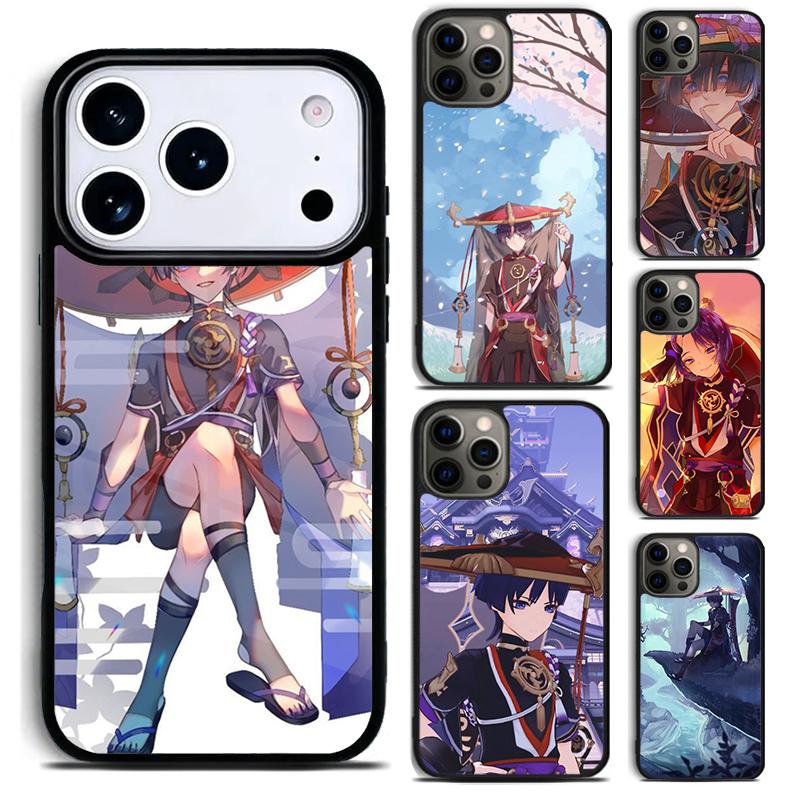 Чехол для телефона Scaramouche Genshin Impact для iPhone 17,16e,15,14,13,12,11,Mini,Pro,MAX мягкий силиконовый чехол