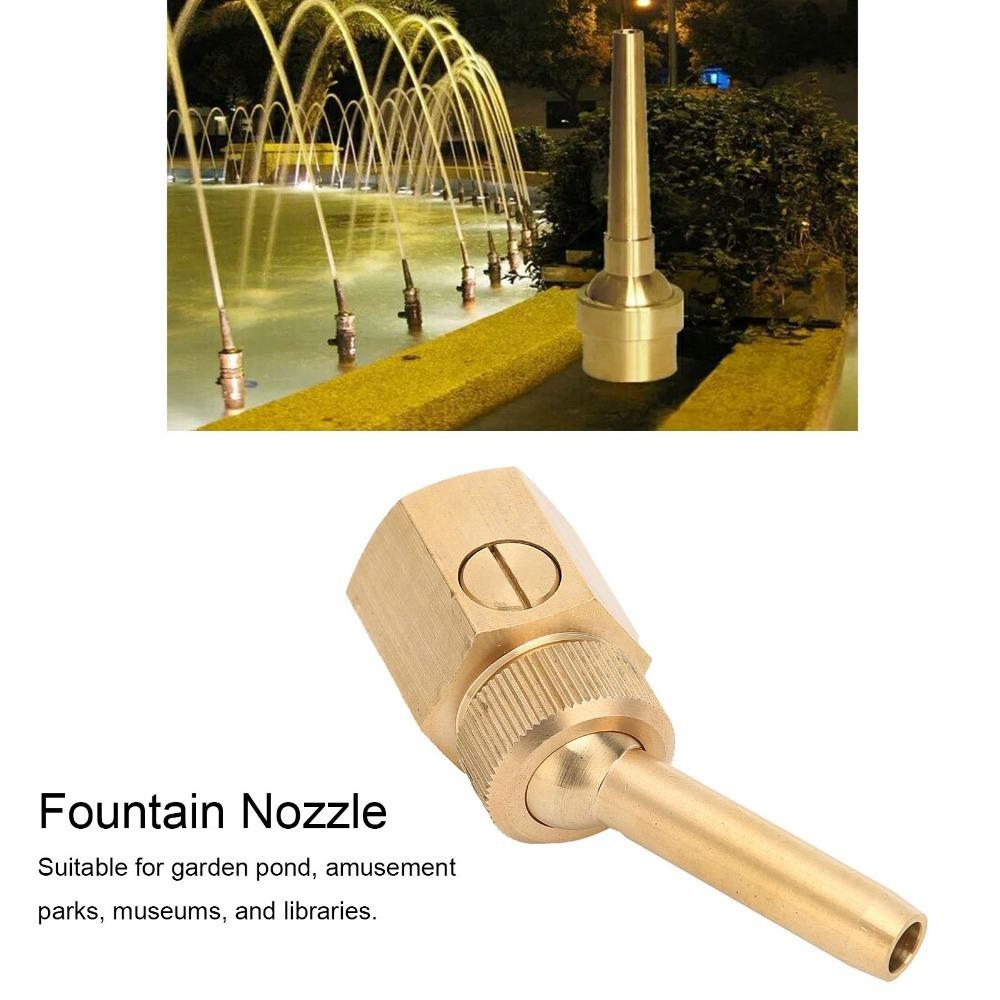 Gold Landscape Nozzle Brass Pond Sprinkler Durable Fountain Direction Jet  Landscape Design