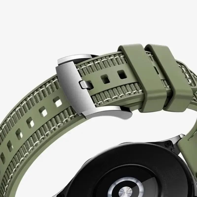 22 мм композитный силиконовый ремешок для Redmi Watch 5 Active/Lite, нейлоновый плетеный браслет, ремешок для Huawei Watch 4/3/GT5-4-3-2 Pro 46 мм