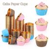 50Pcs Foil Muffin Cupcake Liner Cake Wrappers Holders Baking Cup Tray Case Cake Paper Cups Pastry Tools for Wedding Birthday