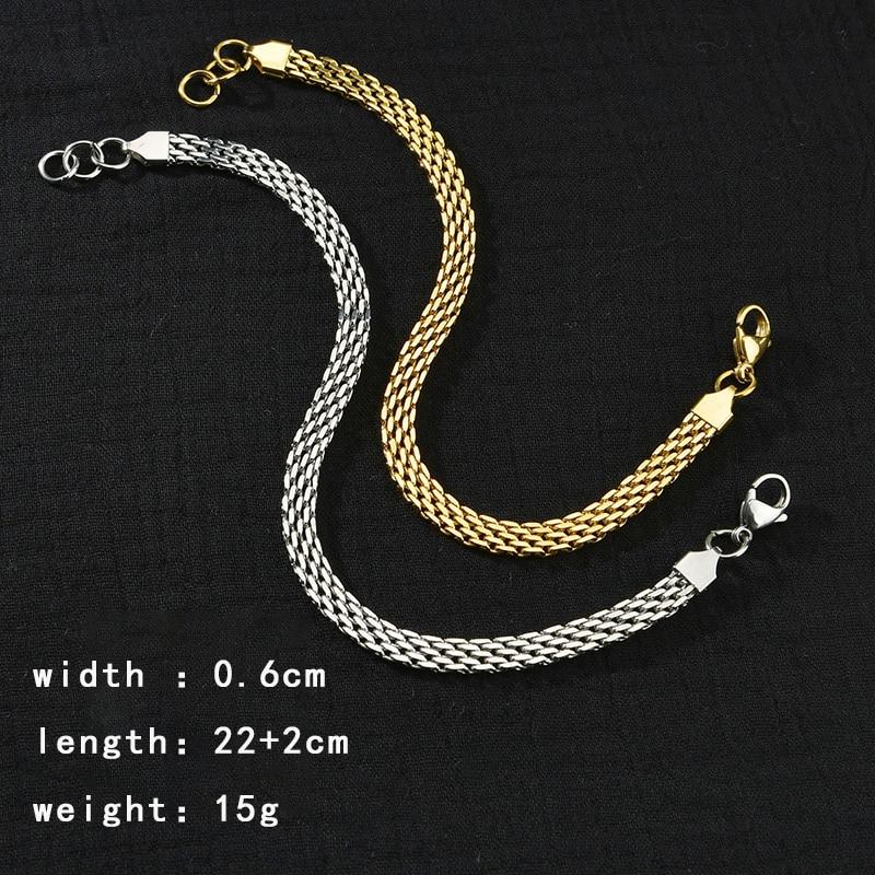 Simply Fashion Single For Man HipHop Bracelet Bangle Stainless Steel Chunky Twisted Rope Chain Jewelry