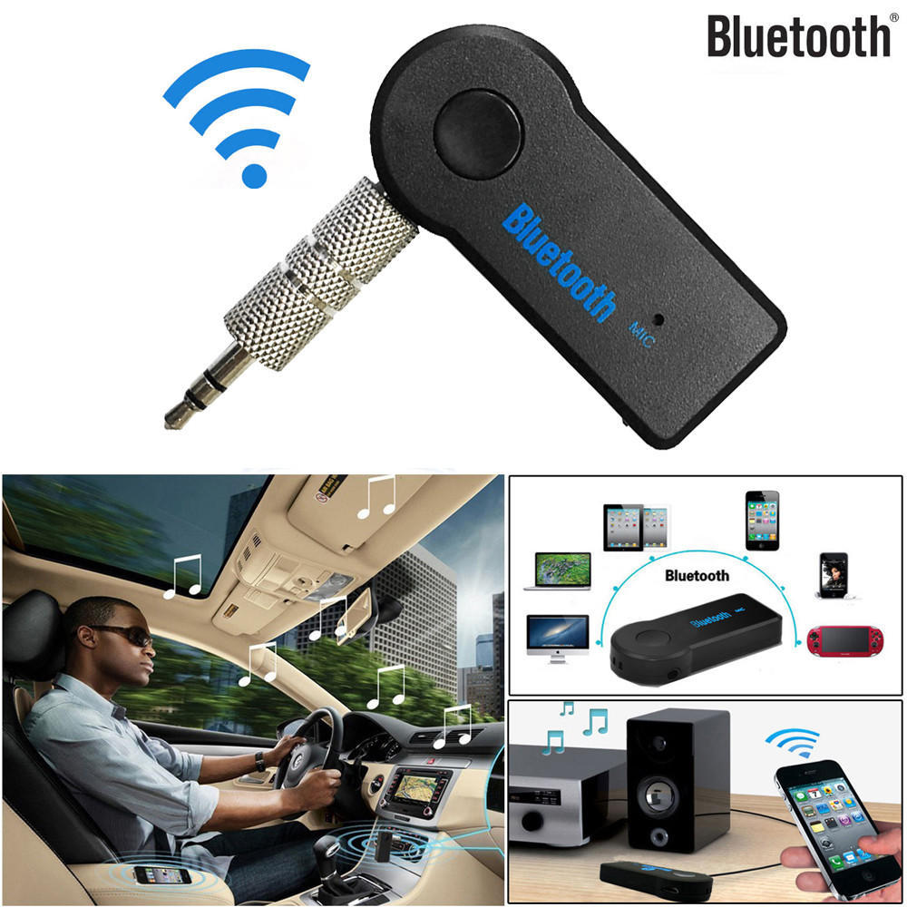 (Девятнадцать экв.)Беспроводной Bluetooth 3,5 мм AUX аудио стерео музыкальный домашний автомобильный ресивер Nineteen Eq Mic