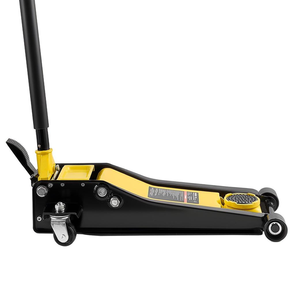 Low Profile Floor Jack, 3 Ton Capacity, Steel Racing Floor Jack with Dual Pistons Quick Lift Pump & SUV Adapter, Hydraulic Trolley Car Lift for Sports