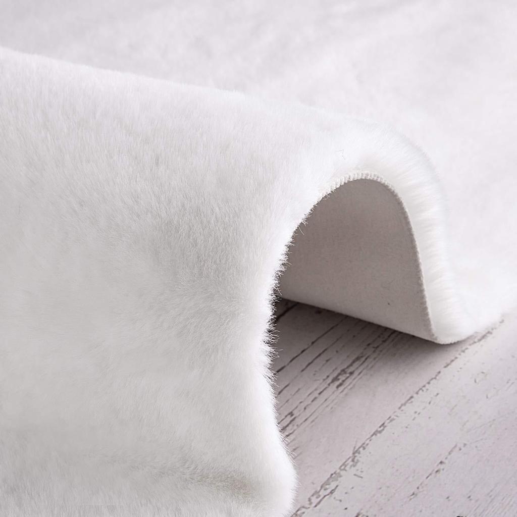 Plush Living Room Large Carpet White Carpets Decoration For Children 'S Room Non -Slip Mat Furry Fluffy Girl Bedroom Bedside Mats