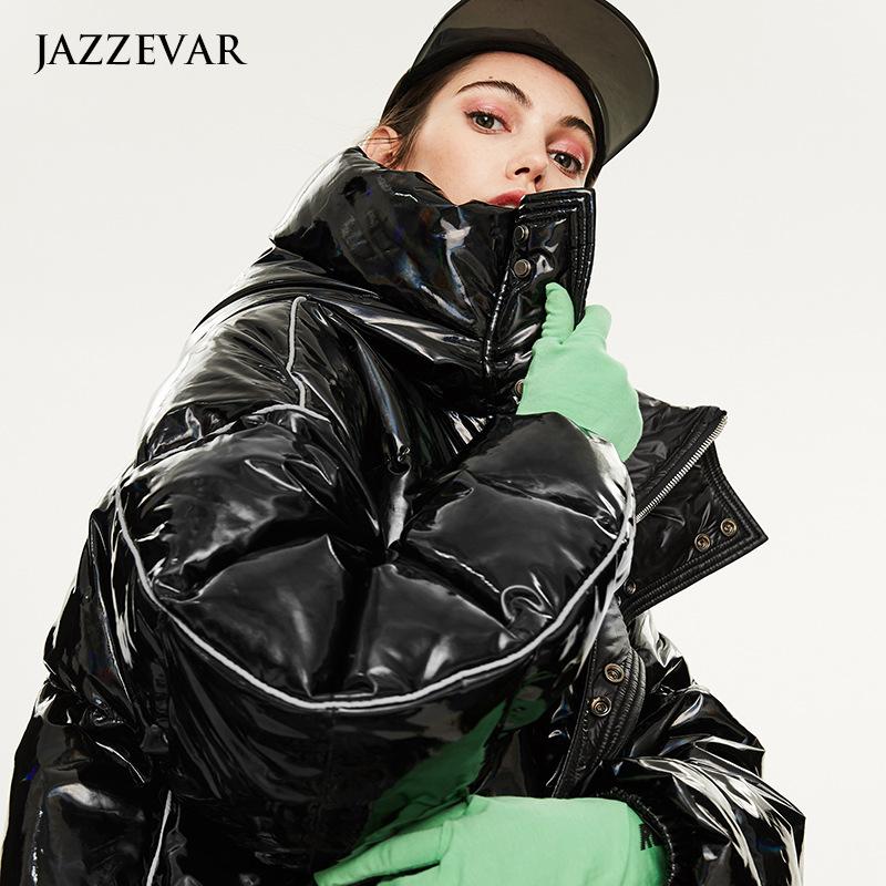 Мужская и женская свободная теплая пуховая куртка большого размера из удлиненной и утолщенной лазерной ткани