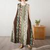 Sleeveless Plus Size Cotton Vintage Floral New In Dresses for Women Casual Loose Long Summer Dress