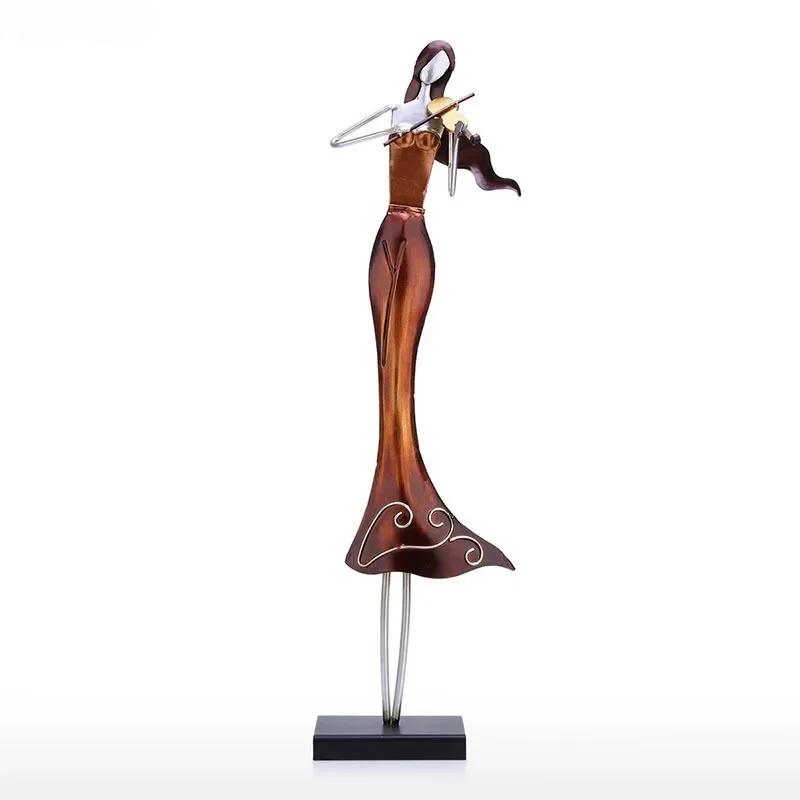 Минимализм Группа Музыкант Фигурки Статуя Украшение Стола Изделия Из Металла Украшения Танцор Персонаж Скульптура Современный Домашний Декор