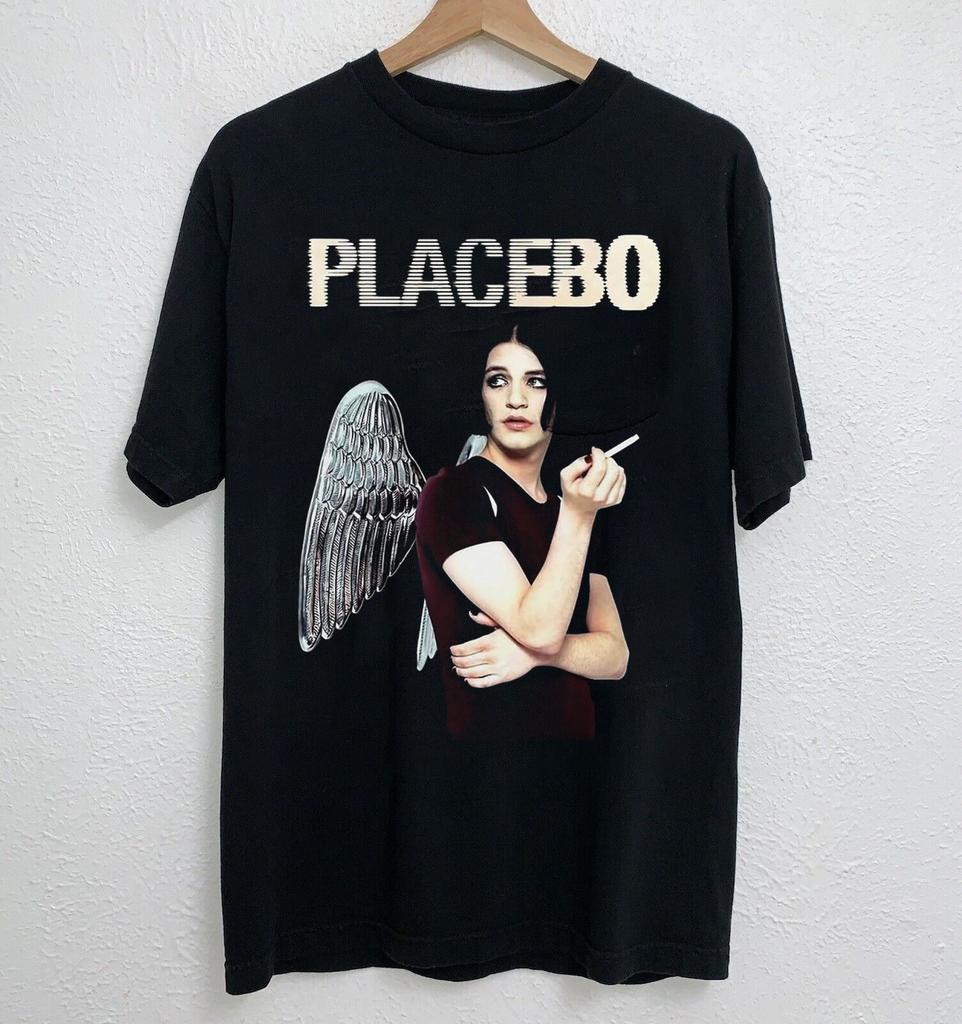 Футболка с коротким рукавом Placebo Band Brian Molko Черная Все размеры NZ195 БЕСПЛАТНАЯ ДОСТАВКА
