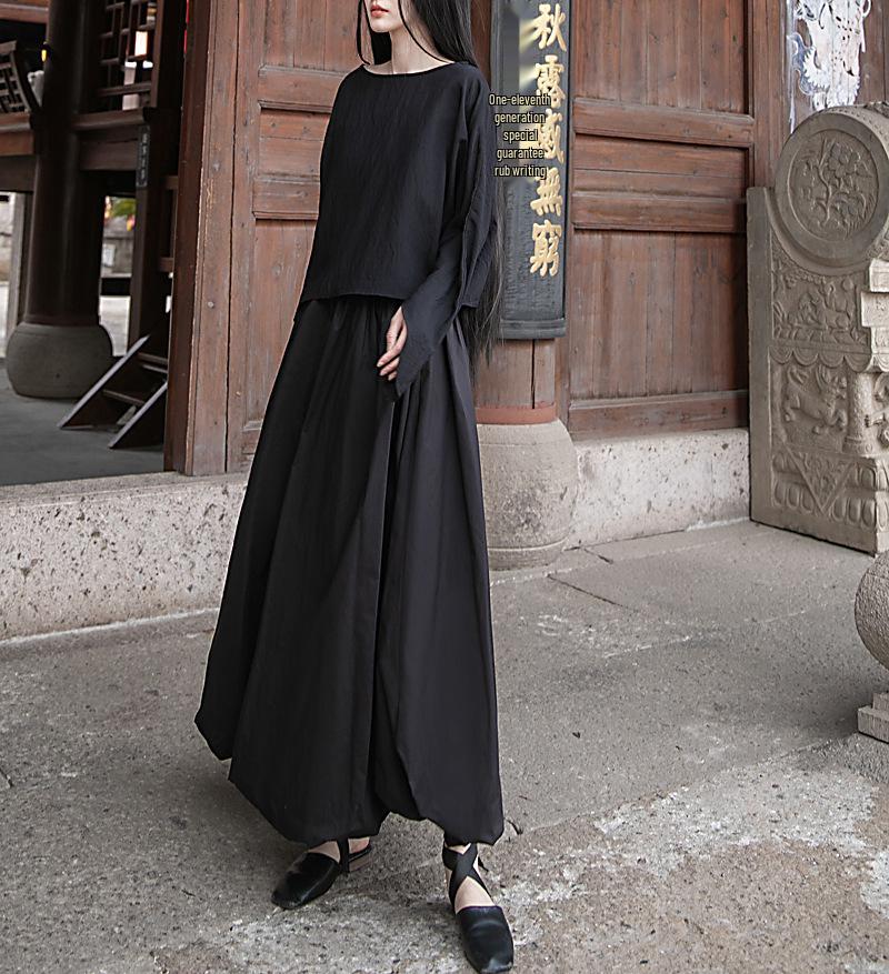 Handmade Heavy-Duty Puffy Cloud Ruffle Midi Skirt In Black and White