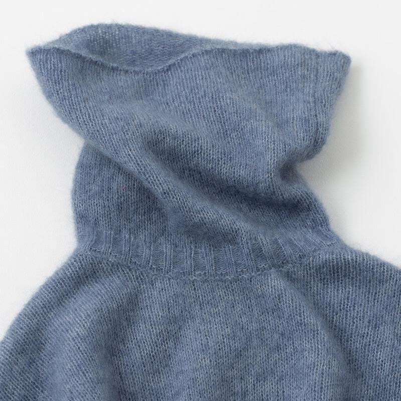 SinoFude Women's Wool Blend High-Neck Knit Sweater