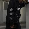 Модная мужская и женская толстовка свободного кроя с вышитым звездным принтом в европейском и американском стиле для осени.