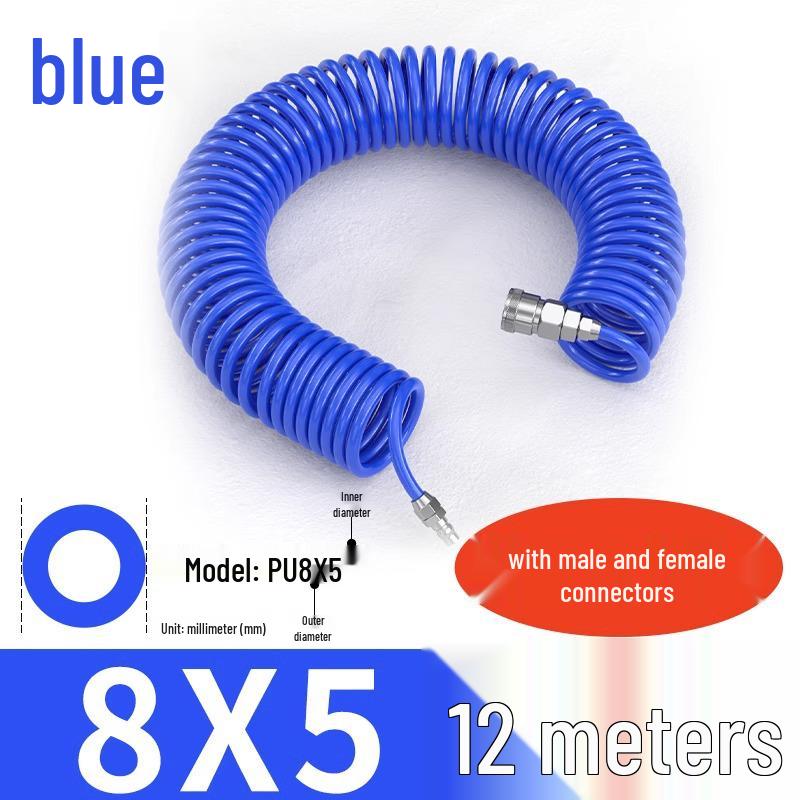 High-Pressure Retractable Air Hose with Quick Couplings