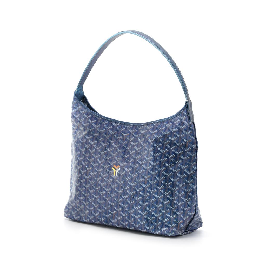 GOYARD Boheme Hobo Canvas With Calfskin Hobo Bag, Handbag, Shoulder Bag Women's Pearl Blue BOHEMEPMLTY-91CL91P