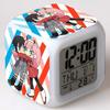Charming Darling In The Franxx Multi-function 7color Led Alarm Watch Clock Ideal For Gifting