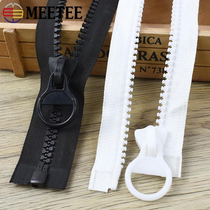 60-300см 8# Meetee Смоляные молнии Открытые Длинная молния для пальто, палатки, сумки, куртки, швейные застежки, ремонтный комплект, DIY аксессуары