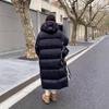 Пуховик женский длинный зимний новый свободный утолщенный хлопковый жакет выше колена хлопковый пуховик