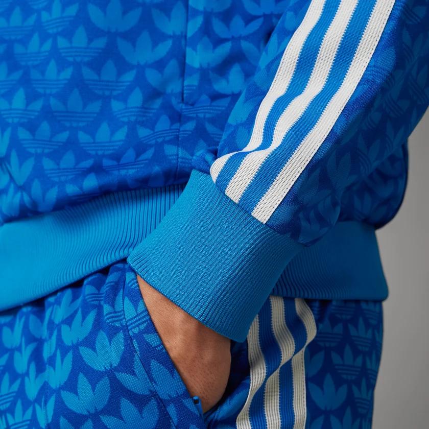 adidas Оригиналы ADICOLOR 70S MONOGRAM TRACK Толстовка Мужская Синяя IP6980