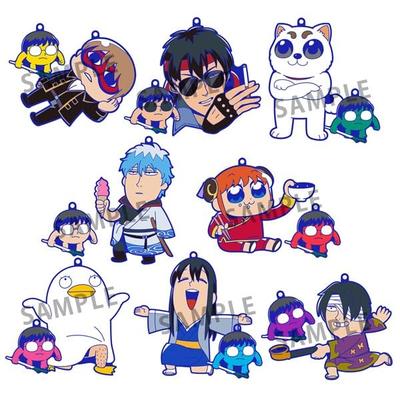Gintama x Okawa Bukubu Gintama Резиновый маскот 90мм ПВХ Резиновый маскот с шариковой цепочкой Ошанти [Перепродажа] (BOX) Прибл.