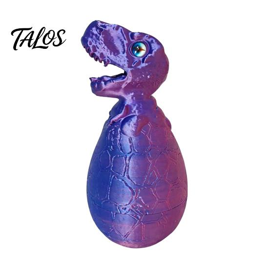 Articulated Dinosaur Figure 3D Printed Egg Toy, Tyrannosaurus Fidget Toy for Stress Relief Dino Relief, Desktop Ornament Home Office