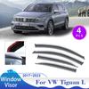 Windows Visor for Volkswagen VW Tiguan L AD BW 2017~2024 Car Vent Smoke Cover Sun Rain Guard Deflector Side Exterior Accessories