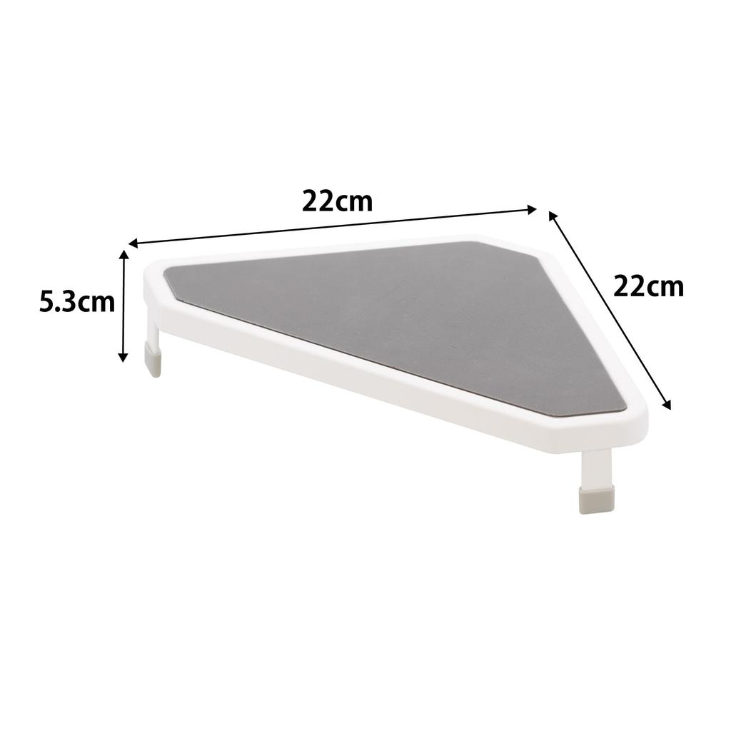 Yamazaki Угловая подставка для плиты Ш22 x Г22 x Задняя часть варочной панели 3569, Белая, Прибл.. H5.3см, Тарелка, Подставка, Держатель,