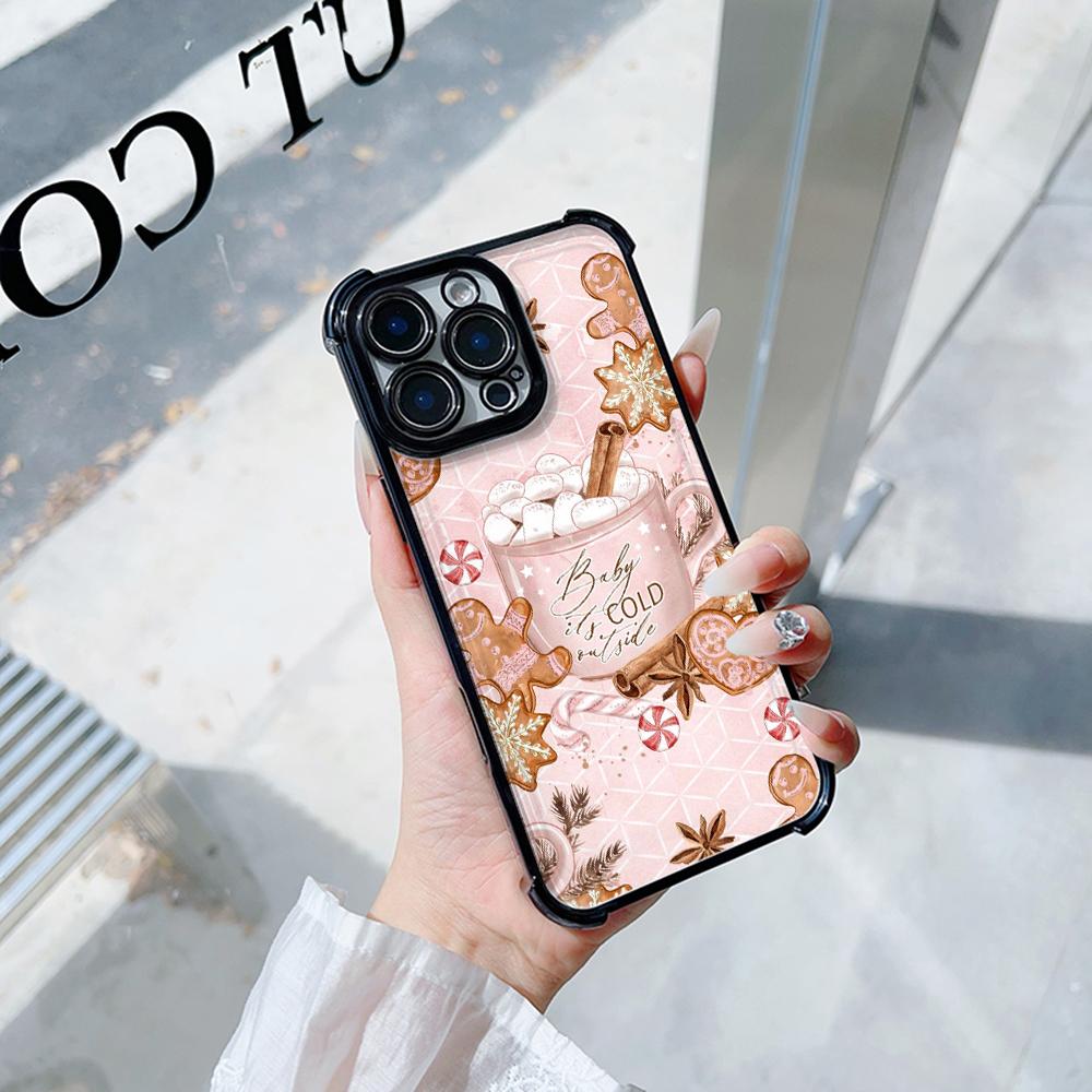 Чехлы для телефонов Ae114 Merry Christmas Christmas tree art из гальванизированного ТПУ для Samsung A54 A12 A14 S22 S23 S24 Ultra A55 A15 с четырьмя защитными углами